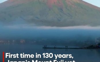 Mount Fuji in Japan has broken a 130-year