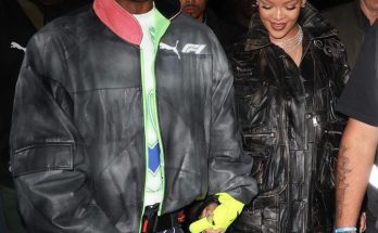 Rihanna looked at Asap Rocky with affectionate eyes as he gently helped her into the car during the photo shoot