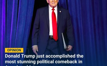 Donald Trump just accomplished the most stunning political comeback in American history.