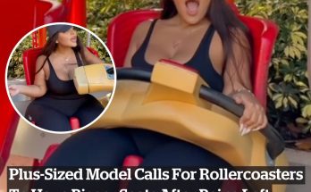 Plus-sized model calls for rollercoasters to have bigger seats after being left devastated she can't ride them