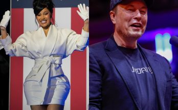 Cardi B fires back at Elon Musk for calling her a “puppet” over Kamala Harris rally