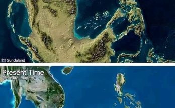 21,000 years ago at the peak of the last ice age, sea levels were significantly lower than they are today. Parts of the Philipines, such as Palawan, were