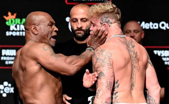 Mike Tyson, 58, Slaps Jake Paul, 27, During Weigh-In Stare Down