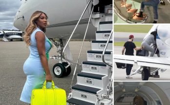 Serena Williams regularly shows off her private jet with its lavish gold-trimmed interior, bringing the total value of the plane to more than $38 𝚖𝚒𝚕𝚕𝚒𝚘𝚗