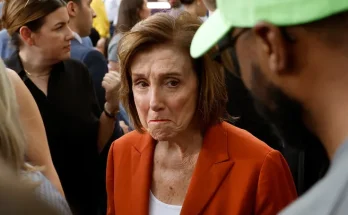 Teary-eyed Nancy Pelosi arrives to see Kamala Harris concede presidential race at Howard University