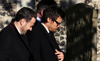 Tearful Harry Styles and One Direction members reunite at Liam Payne’s funeral in the UK