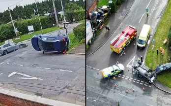 'Most dangerous junction in UK' has seen 13 crashes in just six weeks Home security cameras from nearby houses have captured footage of the accidents