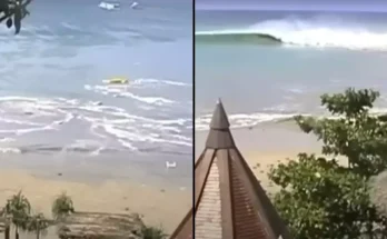 Terrifying footage shows waves moving in reverse moments before devastating tsunami killed more than 200,000 The waves were going back into the sea