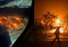 Apocalyptic footage shows scale of LA wildfires as 30,000 people evacuated from homes