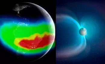 NASA scientists on alert after ‘dent’ in Earth’s magnetic field could risk our way of life as we know it